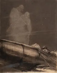 A pilot in flight by Henry Patrick Raleigh, watercolor, sold Mar 2023
