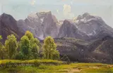 Hoher Göll by Adalbert Waagen, oil, sold Jan 2023