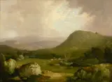 The First Bridge on The Dart by William Traies, 1851, oil, sold Jan 2023