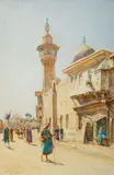 Mecca Road by Walter Tyndale, watercolor, sold Jan 2023