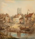 View of the River Severn by Henry Bryan Ziegler, watercolor, offered Jan 2023