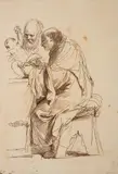 After Guercino The circumcision of Jesus with indistinct printed by Francesco Bartolozzi, print (other), sold Jan 2023