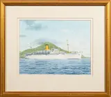 Chusan':watercolour by Andrew Dibben, watercolour, sold Jun 2022