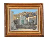 Middle eastern landscape by Julian Barrow, oil, sold Feb 2023
