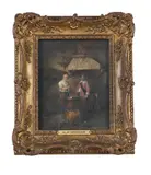 The swordsmith by Hendricus Johannes Scheeres, oil, sold Feb 2023