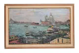 View of venice by Arbit Blatas, oil, sold Feb 2023