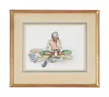 The cobbler by Graham Rust, watercolor, offered Feb 2023