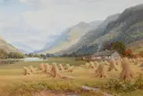 Glen fallock, looking towards ben lomond by Harold Sutton Palmer, watercolor, sold Feb 2023