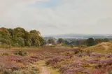 Heathland landscape by Harold Sutton Palmer, watercolor, sold Feb 2023