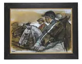 At the start by Jay Boyd Kirkman, Pastel and charcoal, sold Feb 2023
