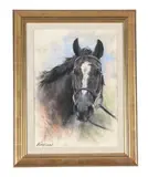 A northern winner by Jay Boyd Kirkman, Pastel and charcoal, sold Feb 2023
