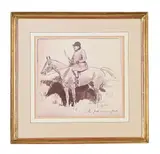 The pale man in pink by Jack Brown, print (other), sold Feb 2023