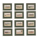 A set of twelve prints: the hunting countries of england by Cecil Aldin, pencil, sold Feb 2023