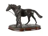 A bronze model of the racehouse caerleon by Emma MaCdermott, BRONZE, sold Feb 2023