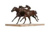 Nashwan and cacoethes by Simon Erland, bronze, offered Feb 2023