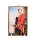 Officer of the royal irish guards by Michael Bartlett Rms, 1995, Oil on ivorine, sold Jan 2023