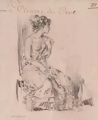 Marie paulette by William Russell Flint, drawing, sold Jan 2023