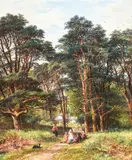A path through the pine trees by John Syer, oil, sold Dec 2022