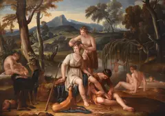 Diana and her nymphs by Gavin Hamilton, oil, sold Dec 2022