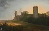 The entrance to warwick castle by William Hodges, Oil on canvas, unframed, offered Dec 2022