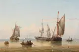Shipping off the coast by Henry Redmore, 1863, oil, sold Dec 2022