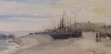 Hastings by James McBey, 1925, ink and watercolour, sold Jul 2023