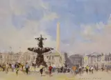 Place Concorde, Paris by Sydney Foley, oil on board, sold Jul 2023