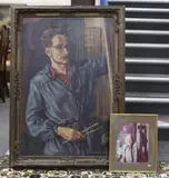 Auto portrait by William Donachie, oil on canvas, sold Jul 2023