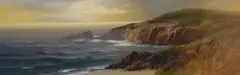 West Country beach scene by John Shapland, watercolour, sold Jul 2023