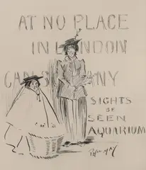 'At no place in London can so many sites be seen by Phil May, ink, sold Jul 2023