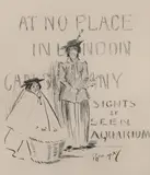'At no place in London can so many sites be seen by Phil May, ink, sold Jul 2023