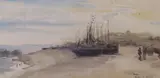 Hastings by James McBey, 1925, ink and watercolour, sold Jul 2023