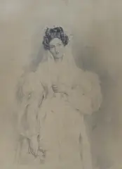 Portrait of Mary Ann by William Charles Ross, lithograph, sold Jul 2023