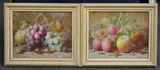 Still lifes of plums by Charles Archer, oil, sold Jun 2023