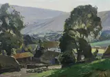 Saddlescombe Farm, Sussex by Edwin Byatt, oil on canvas, sold Jun 2023