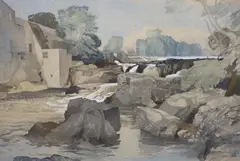 Linton Falls, North Yorkshire by Charles Knight, Watercolour, sold Jun 2023