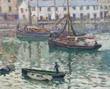 West Country harbour sceneoil by John Anthony Park, oil on canvas board, sold Jun 2023