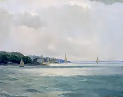 'Castle Point by William Howard Jarvis, oil on canvas, offered Jun 2023