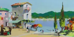 Along the Spanish Riviera, near Benidorm by Cecil Rochfort D'Oyly-John, oil on canvas, sold Jun 2023