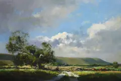 The stricken tree by Frank Wootton, oil on board, sold Jun 2023
