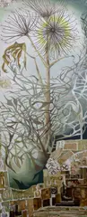 Out of the Thicket' oil on board signed 180 x 76cm ***CONDITION REPORT*** Exhibited at the Royal Academy by Mary Adshead, oil on board, sold Jun 2023