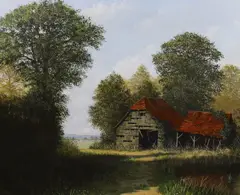 Untitled by Edward Hersey, oil on canvas, offered Jun 2023