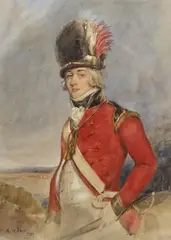 Portrait of Lieutenant Colonel Cockburnwatercoloursigned by Arthur William Devis, 1797, watercolour, sold Jun 2023