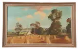 A view across a wheatfield by Marcus Ford, oil on canvas, sold Aug 2023