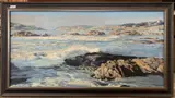 Bantham, Devon by Donald Greig, oil on board, sold Aug 2023