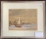 St Ives harbour by Arthur Moorwood White, watercolour, offered Aug 2023
