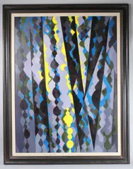 April 1970 by William Gear Frsa Fbsa, oil on canvas, sold Aug 2025