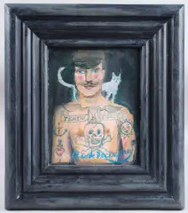 Tiny Ghost by Gary Ray Smith, 2025, oil on panel, sold Aug 2025