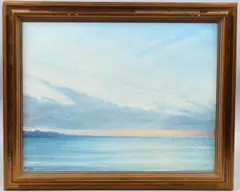 Hafeneinfahrt by Derek Hare, 1987, oil on canvas, sold Aug 2025