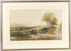 Near Arundel by Edmund Morison Wimperis, watercolour, offered Aug 2025